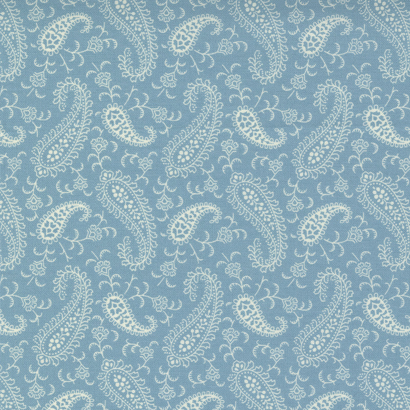 Minick & Simpson Newport Medium Paisley Quilt Fabric Style 14933/14 Light Blue