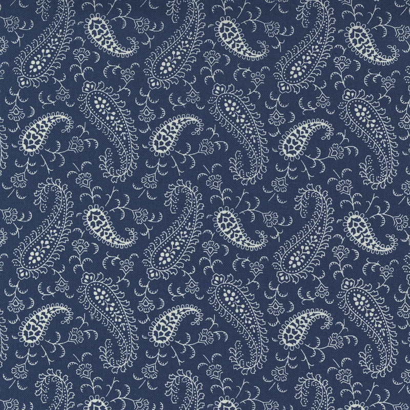 Minick & Simpson Newport Medium Paisley Quilt Fabric Style 14933/16 Indigo
