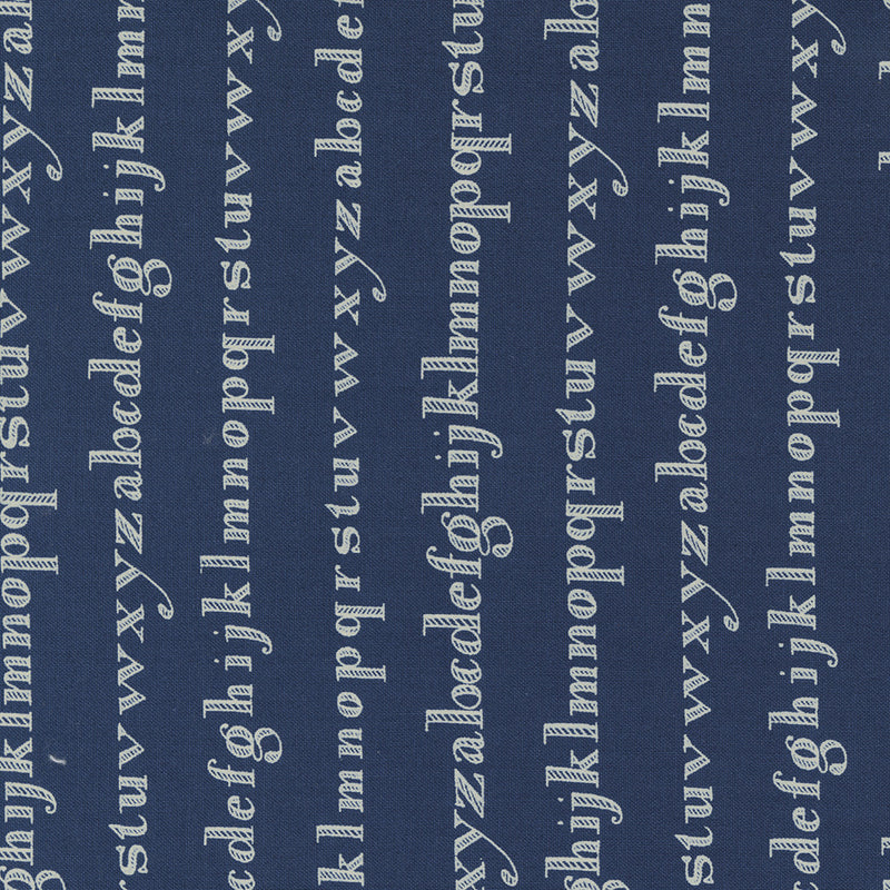Minick & Simpson Newport Alphabet Quilt Fabric Style 14935/16 Indigo