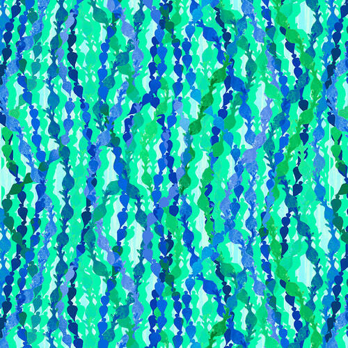StudioE Deep Blue Sea Quilt Fabric Sea Grass Style 5788/76 Aqua
