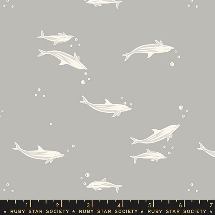 Ruby Star Society Florida Volume 2 Dolphins Quilt Fabric Style RS2059-11 Steel