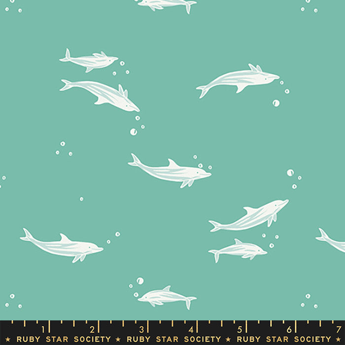 Ruby Star Society Florida Volume 2 Dolphins Quilt Fabric Style RS2059-13 Water