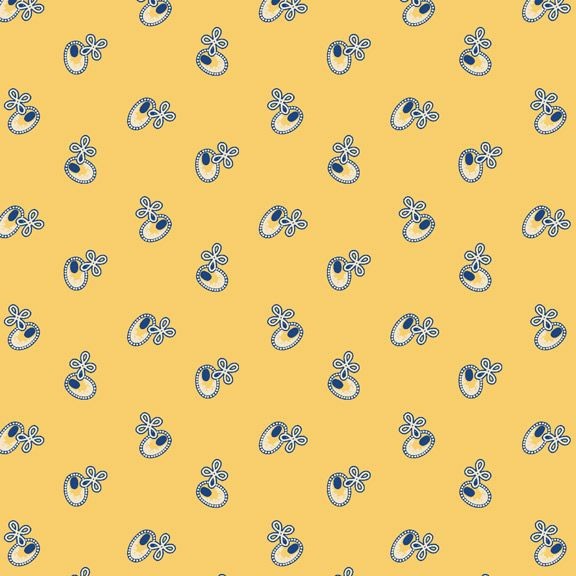Laura Berringer Yellow Sky Quilt Fabric Buttons Fabric Style R2133 Yellow