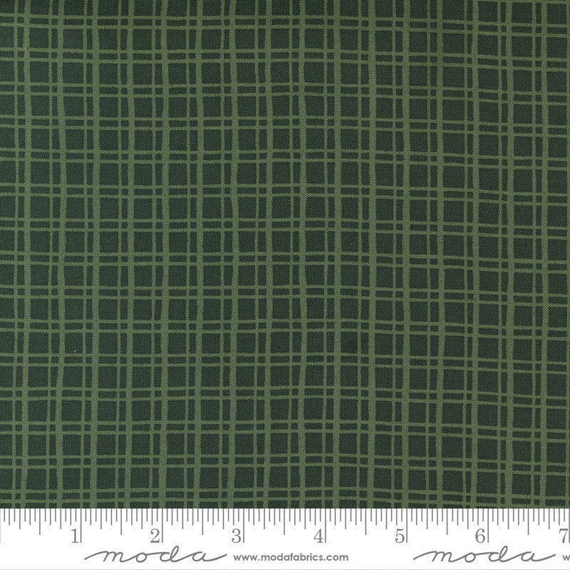 Moda Cheer & Merriment Christmas Check Quilt Fabric Style 45536/20 Hunter