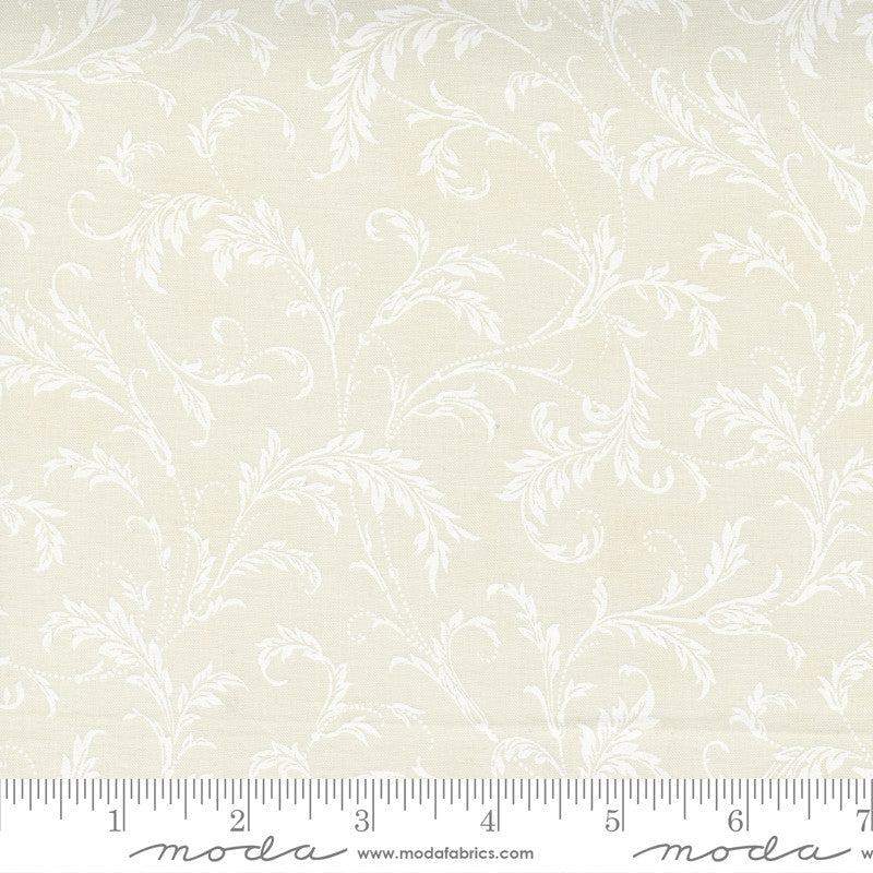 3 Sisters Poinsettia Plaza Swirl Soirée Quilt Fabric Style 44293/11 Cream