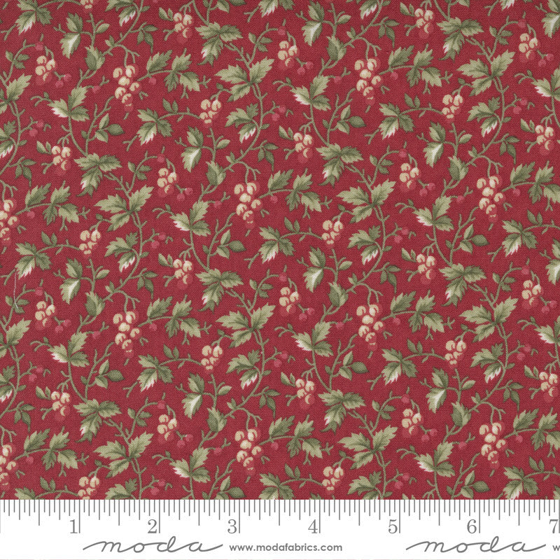 3 Sisters Poinsettia Plaza Bountiful Berries Quilt Fabric Style 44294/12 Crimson