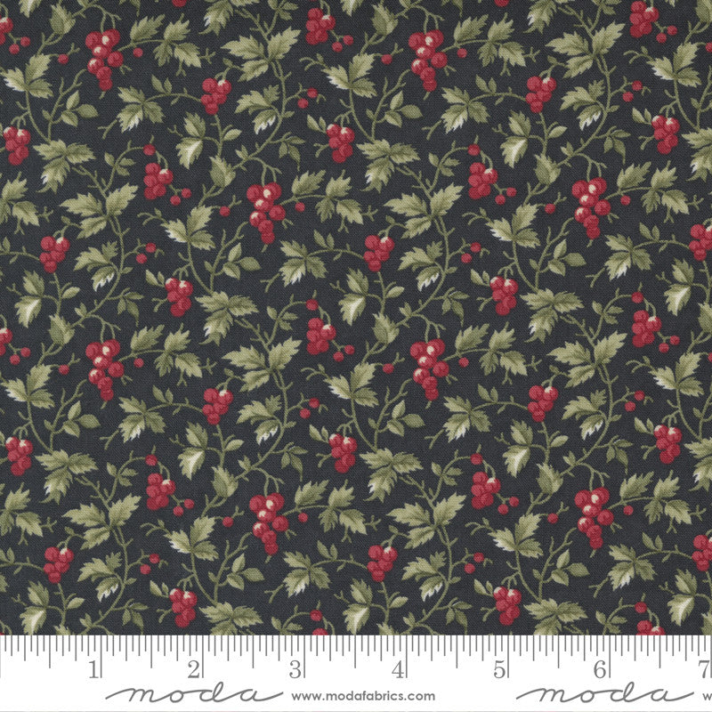 3 Sisters Poinsettia Plaza Bountiful Berries Quilt Fabric Style 44294/15 Ebony
