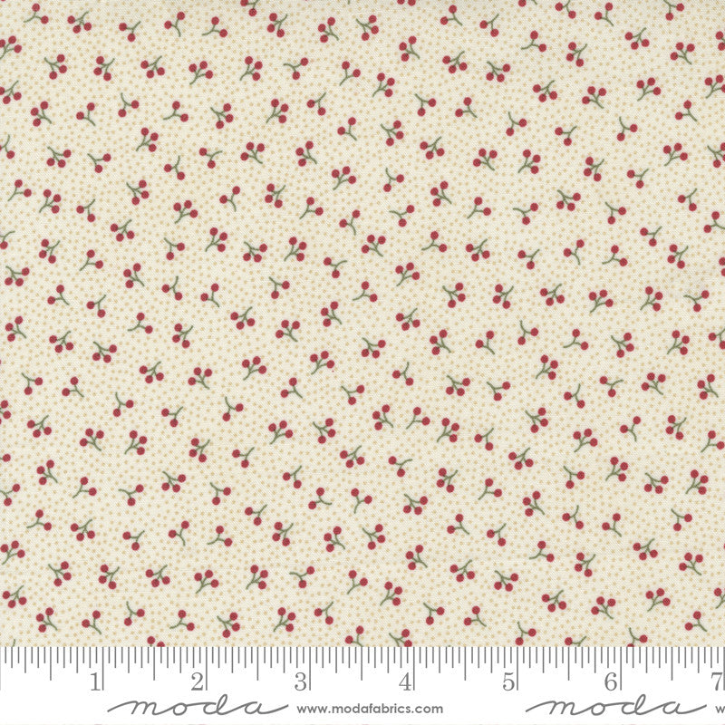 3 Sisters Poinsettia Plaza Snowberry Quilt Fabric Style 44298/11 Cream