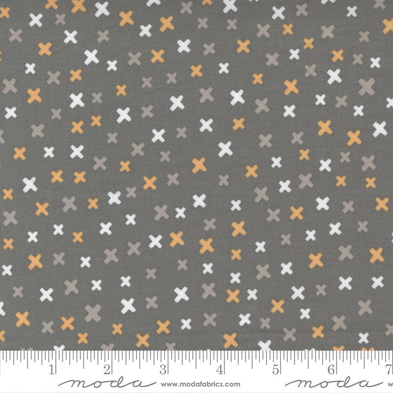 Moda Late October X's Quilt Fabric Style 55591/14 Concrete