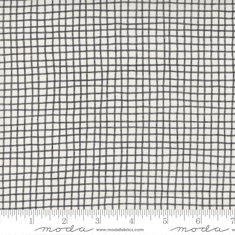 Moda Late October Grid Quilt Fabric Style 55592/13 Vanilla Black