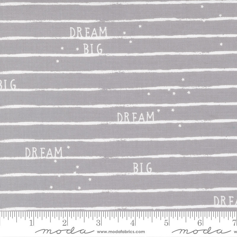 Moda D Is For Dream Dream Big Stripe Quilt Fabric Style 25126/12 Dark Grey