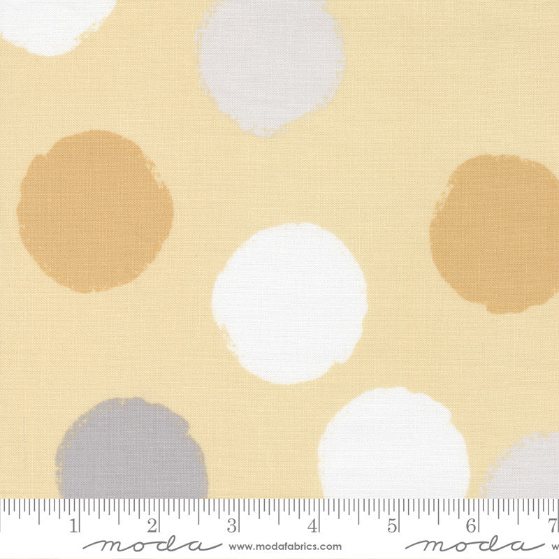 Moda D Is For Dream Large Polka Dot Quilt Fabric Style 25128/15 Yellow