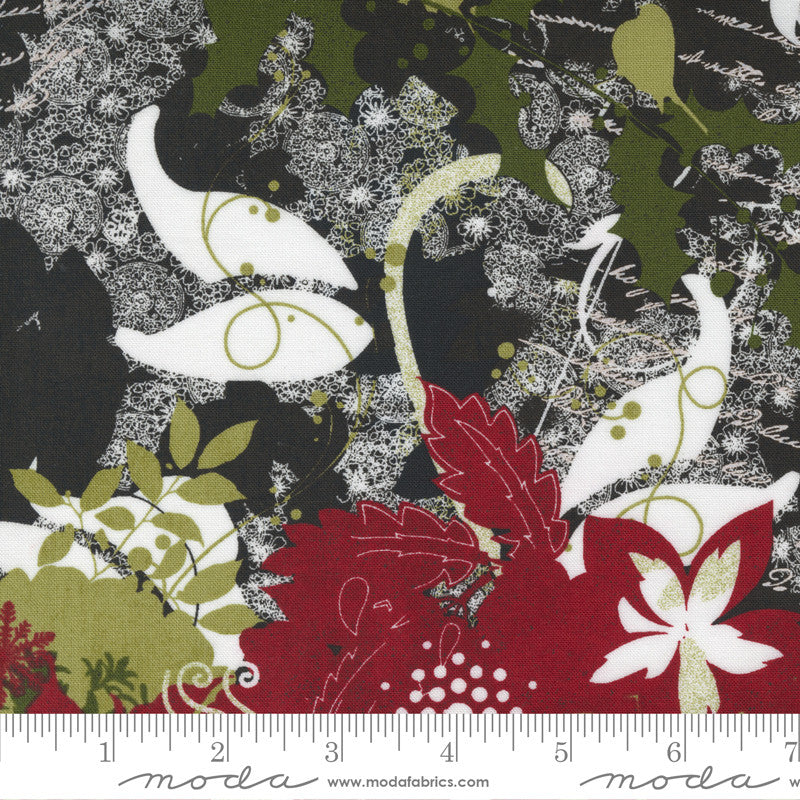 Moda Peppermint Bark Holiday Collage Quilt Fabric Style 30690/11 Dark Chocolate