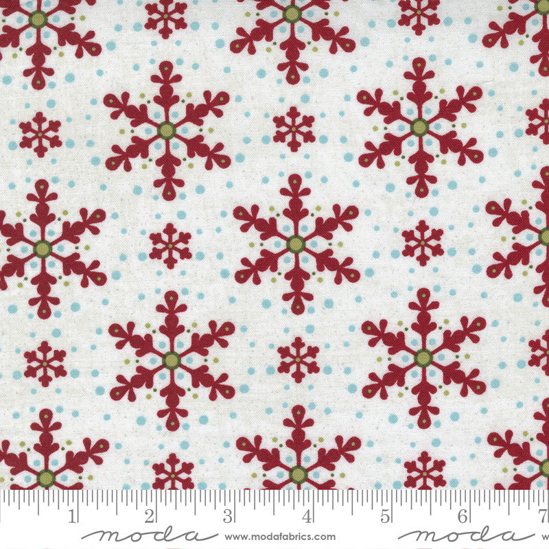 Moda Peppermint Bark Snowflakes Quilt Fabric Style 30695/11 Marshmallow