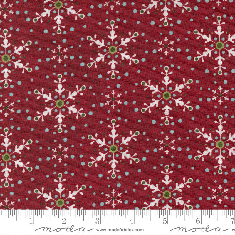 Moda Peppermint Bark Snowflakes Quilt Fabric Style 30695/13 Candy Cane