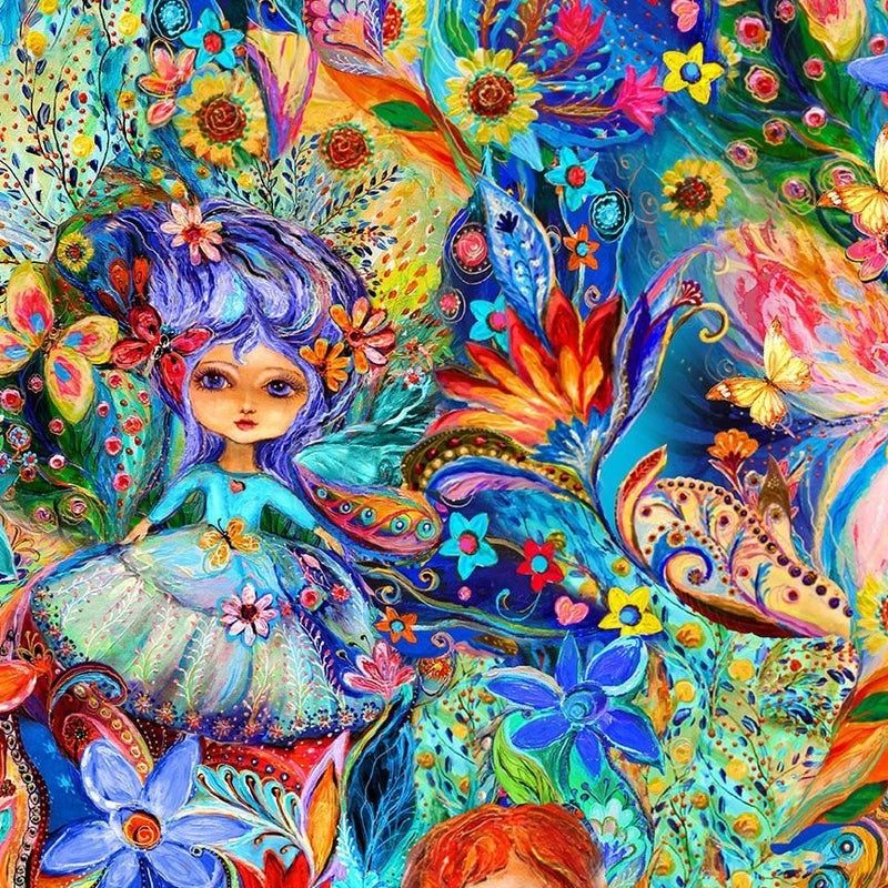 Timeless Treasures Fairy Garden Quilt Fabric Fairies Style CD1842 Multi