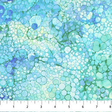 Northcott Whale Song Quilt Fabric Bliss Bubbles Style DP24988-42 Light Blue