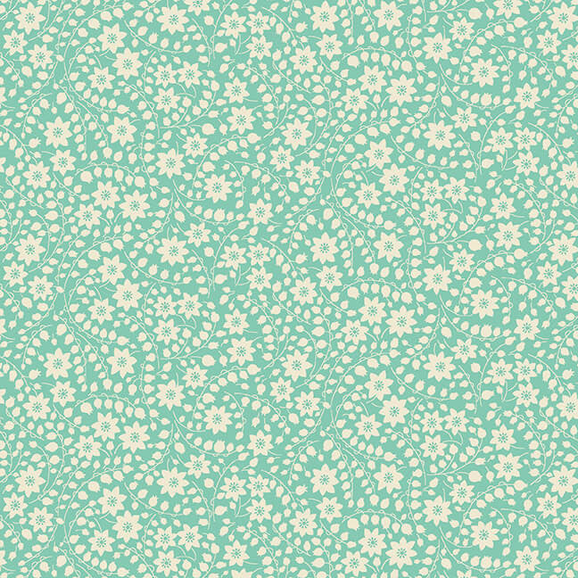 Nana Mae VI 30's Reproduction Quilt Fabric Tiny Daisies Style 365-60 Aqua