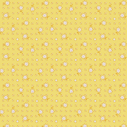 Nana Mae VI 30's Reproduction Quilt Fabric Geometric Style 368-44 Yellow