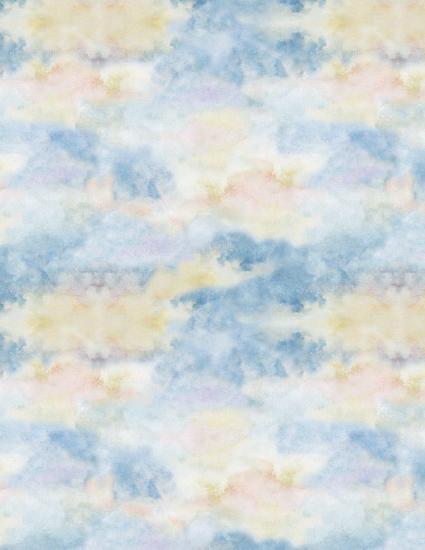 Coastal Sanctuary Quilt Fabric Sky Texture Style 39787-453 Blue Multi