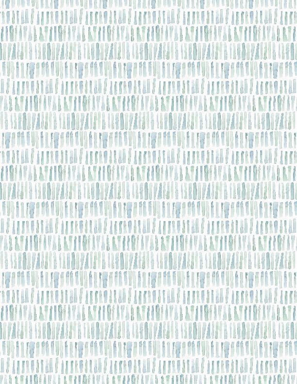 Coastal Sanctuary Quilt Fabric Fringe Style 39788-147 Blue White