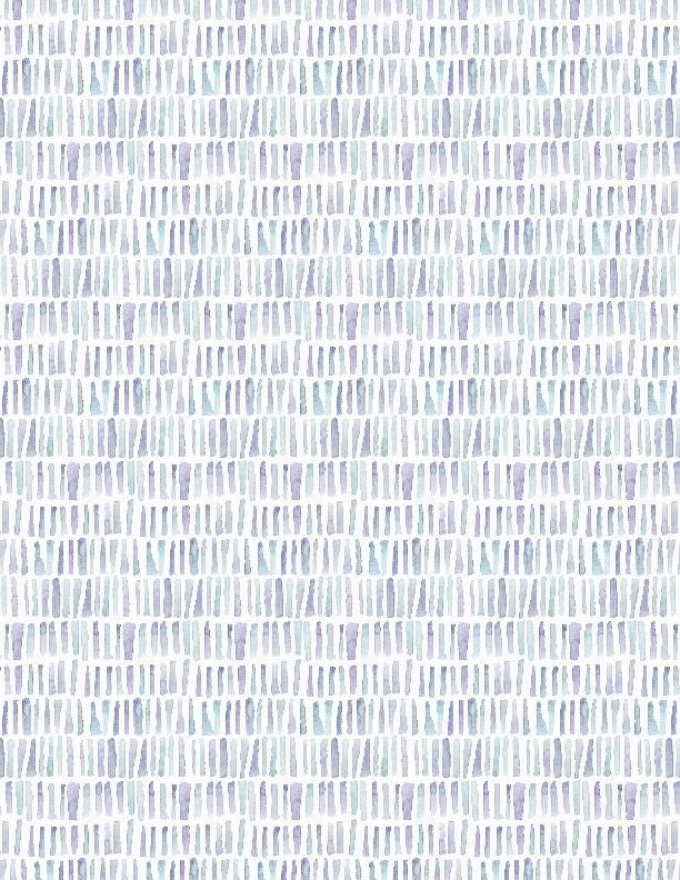 Coastal Sanctuary Quilt Fabric Fringe Style 39788-164 Purple White