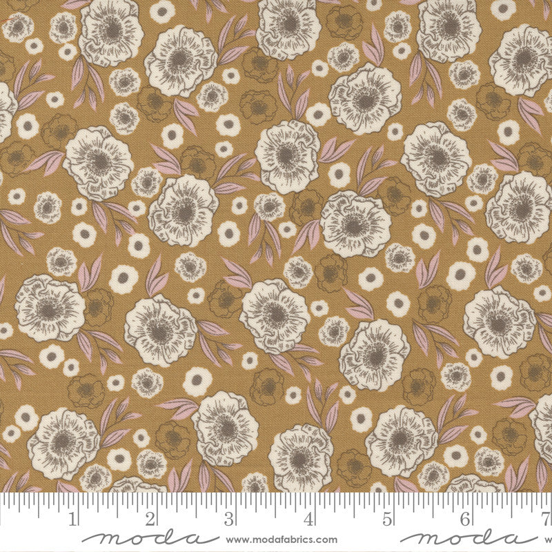 Moda Slow Stroll Quilt Fabric Last Bloom Style 45544/16 Golden