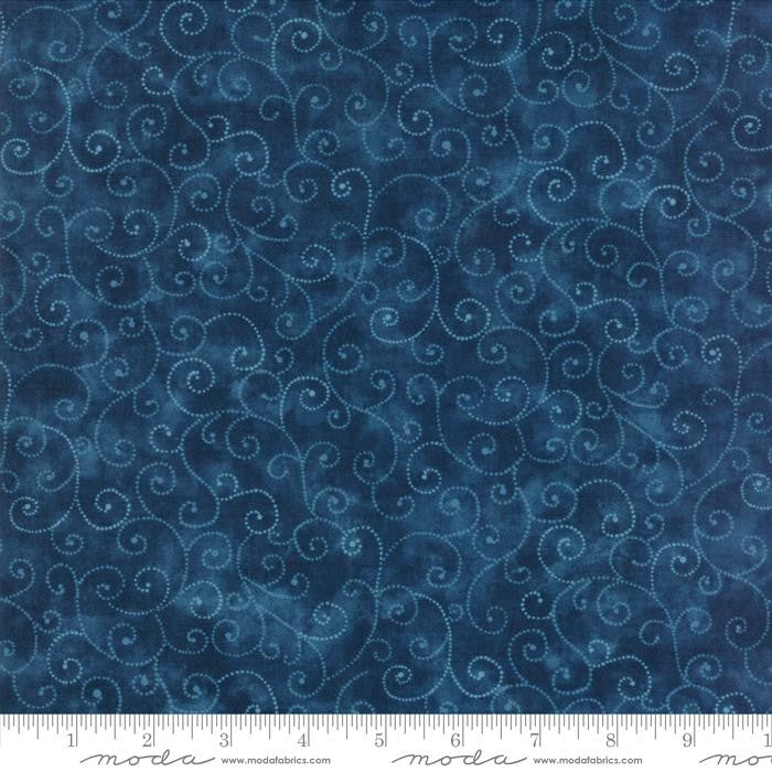 Moda Marble Swirls Quilt Fabric Stormy Seas Style 9908/95 Deep Blue