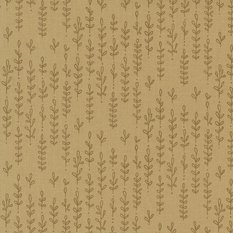 Robin Pickens Forest Frolic Quilt Fabric Leafy Lines Style 48745-14 Caramel