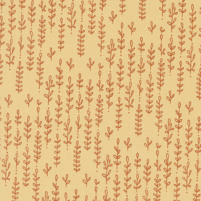 Robin Pickens Forest Frolic Quilt Fabric Leafy Lines Style 48745-13 Butterscotch