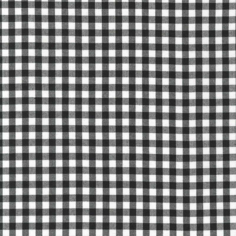 Robert Kaufman Carolina 1/4" Gingham Check Quilt Fabric Style P163682 Black