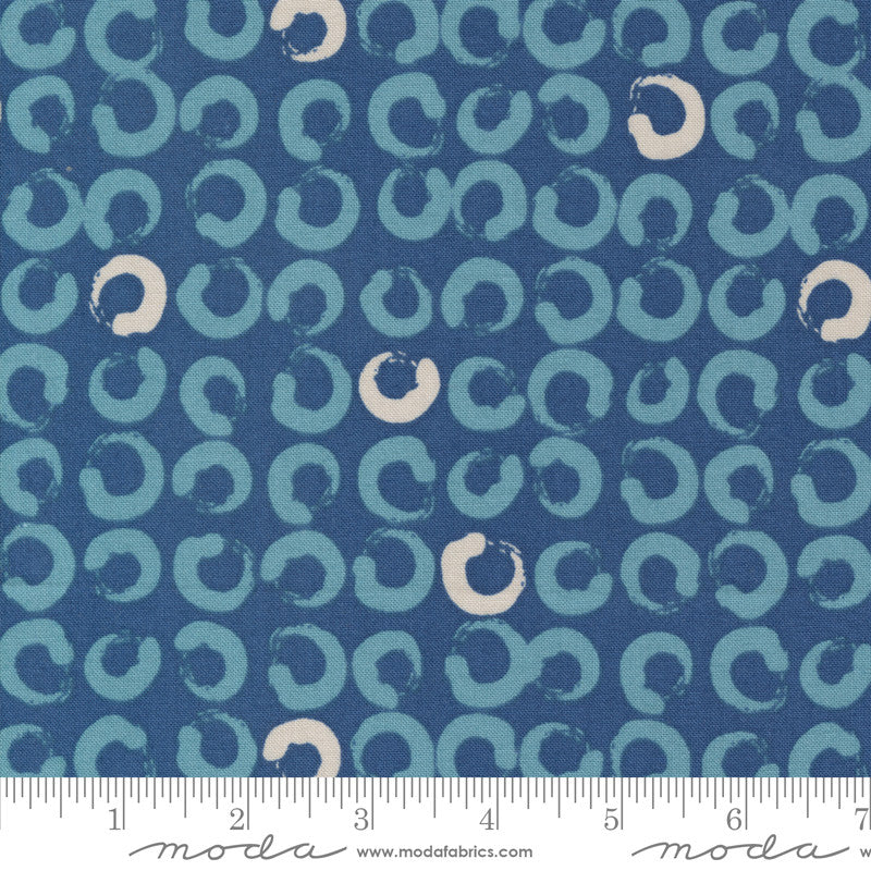 Moda Zen Chic Bluish Quilt Fabric Bobbins Style 1821/16 Blueprint