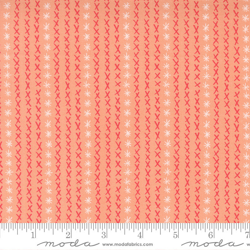 Robin Pickens Dandi Duo Quilt Fabric Cross Stitch Style 48755/14 Peach