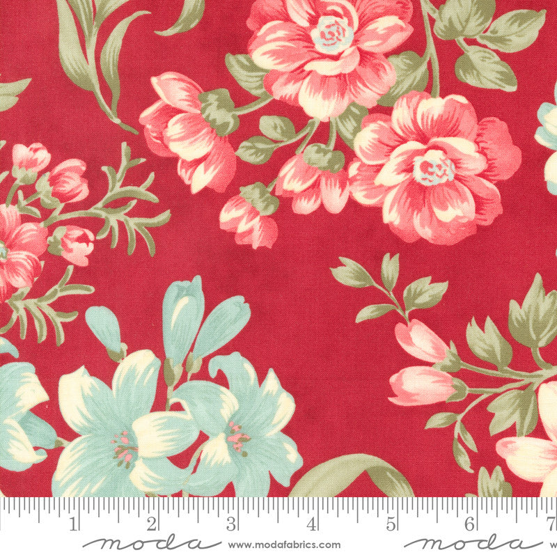 Moda Collections Etchings Quilt Fabric Bold Blossoms Style 44330/13 Red