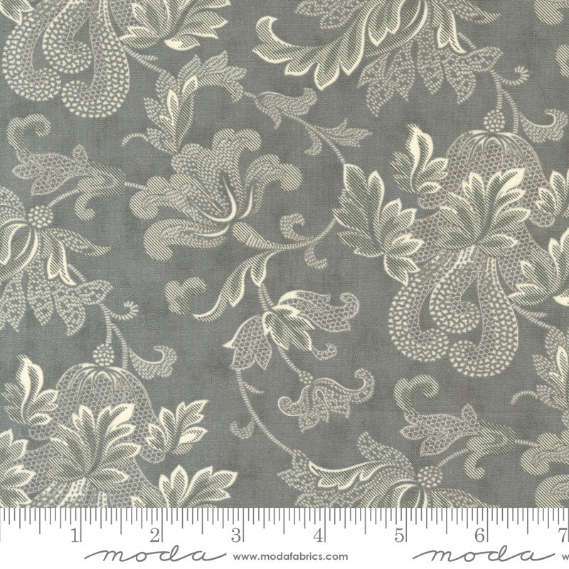 Moda Collections Etchings Quilt Fabric Friendly Flourish Style 44335/15 Charcoal