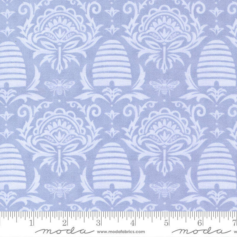 Moda Honey & Lavender Quilt Fabric Beeskep Damask Style 56082/29 Lavender