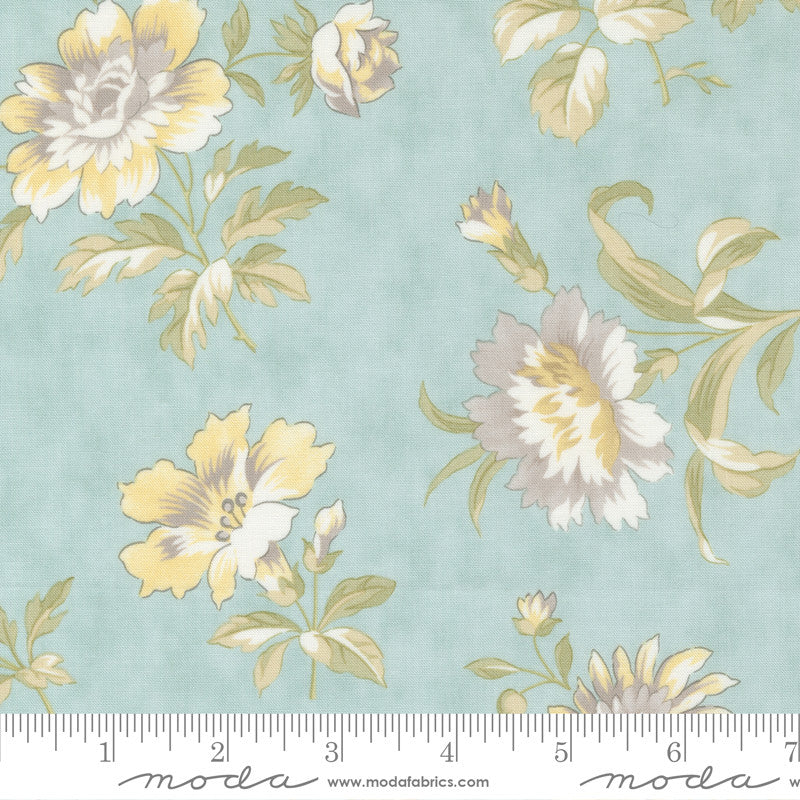 Moda 3 Sisters Honeybloom Quilt Fabric Blooming Style 44340/12 Water