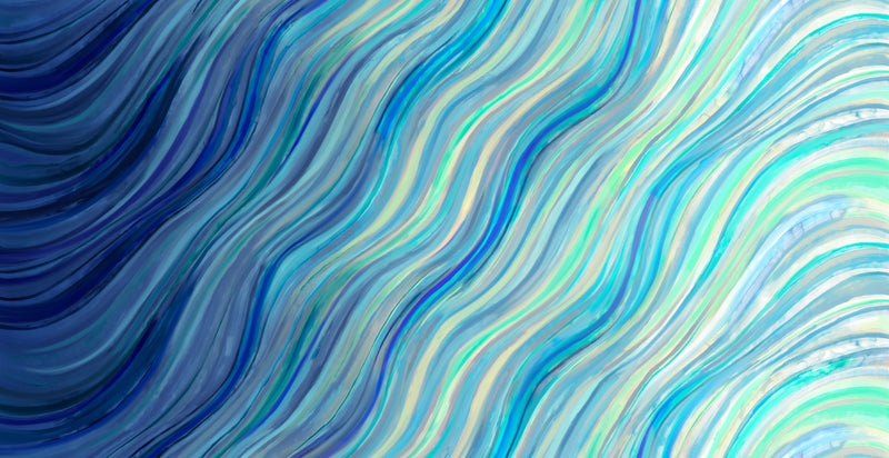 Moda Gradients Auras Quilt Fabric Watercolor Wave Style 33736/13 Sapphire