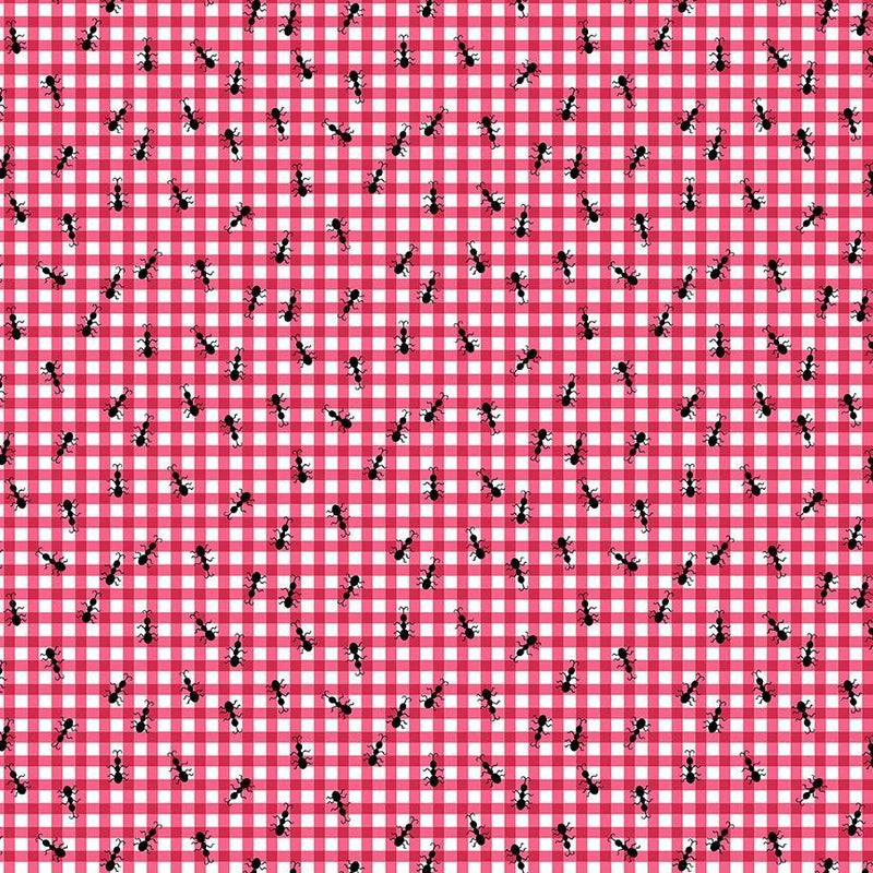 Timeless Treasures Ants on Gingham Quilt Fabric Style CD5316 Pink