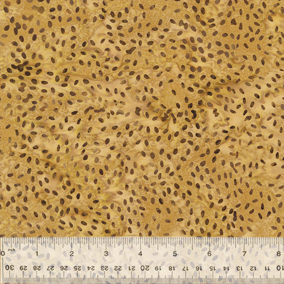 Anthology Fabrics Splendor Batik Quilt Fabric Seeds Style 443Q-8 Peanut