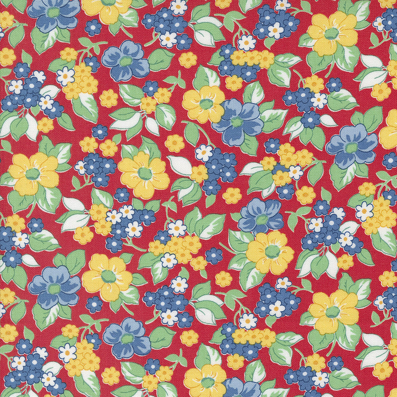 Moda 30s Playtime Quilt Fabric Growing Garden Style 33750/14 Scarlet