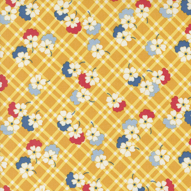 Moda 30s Playtime Quilt Fabric Picnic Posies Style 33754/16 Buttercup