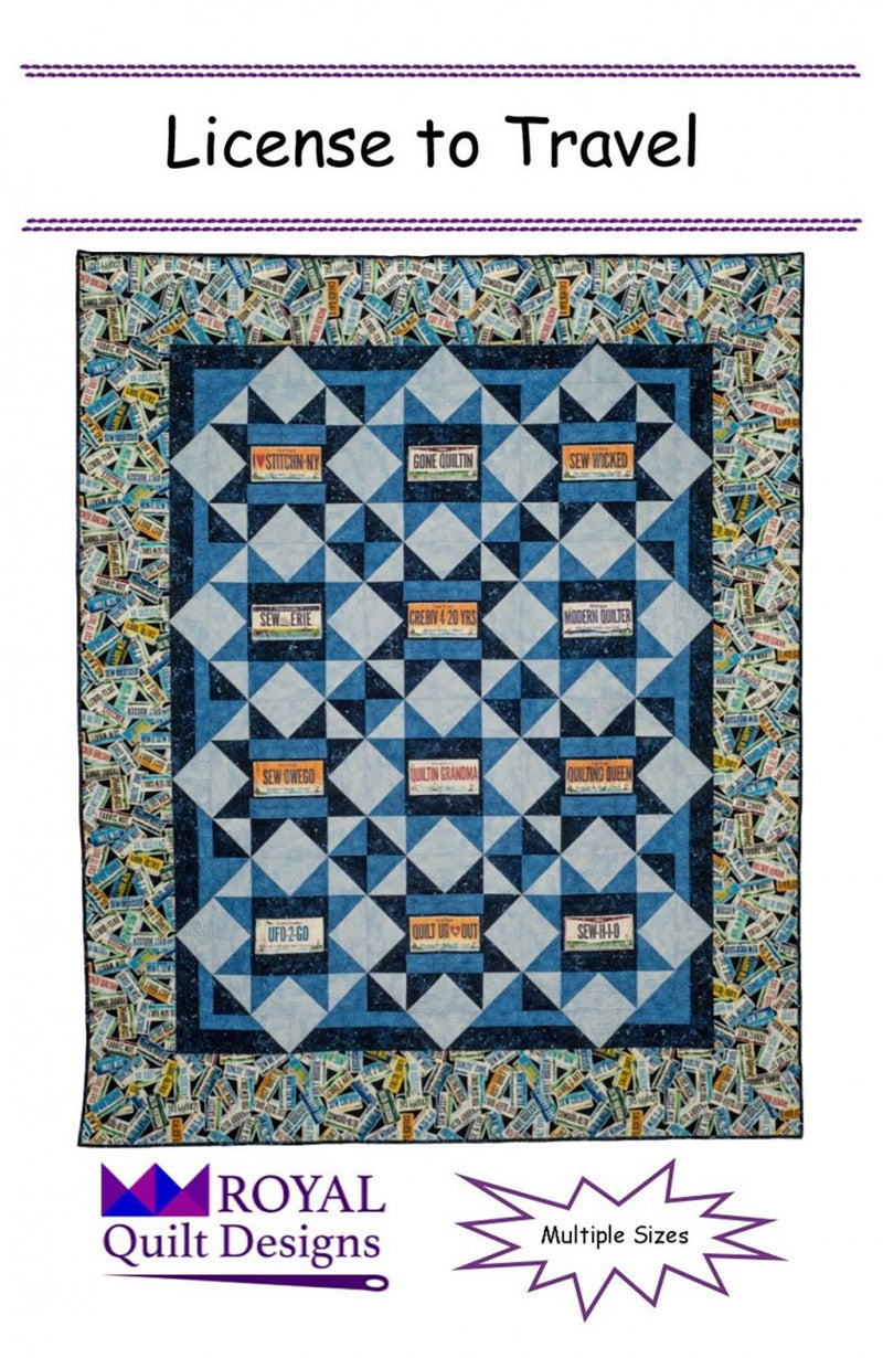 License to Travel Quilt Pattern Row by Row Makes 4 Sizes