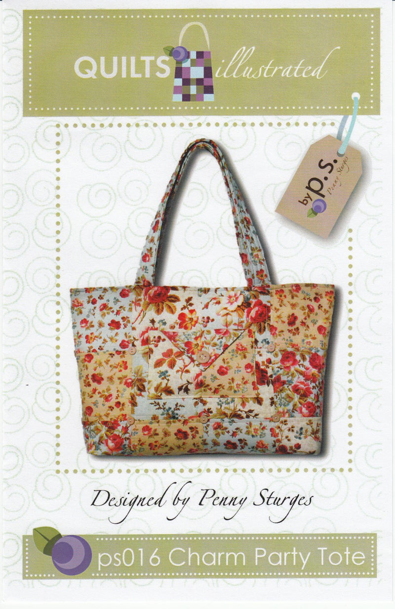 Charm Party Tote Quilted Bag Pattern by Penny Sturges