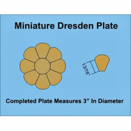 Paper Pieces Miniature Dresden Plate Paper Templates for 4" Block Set of 3