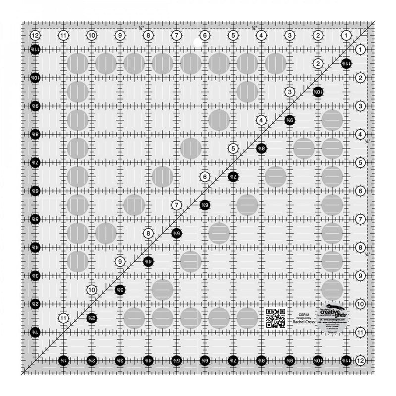 Creative Grids Quilting Ruler 12 1/2" Square