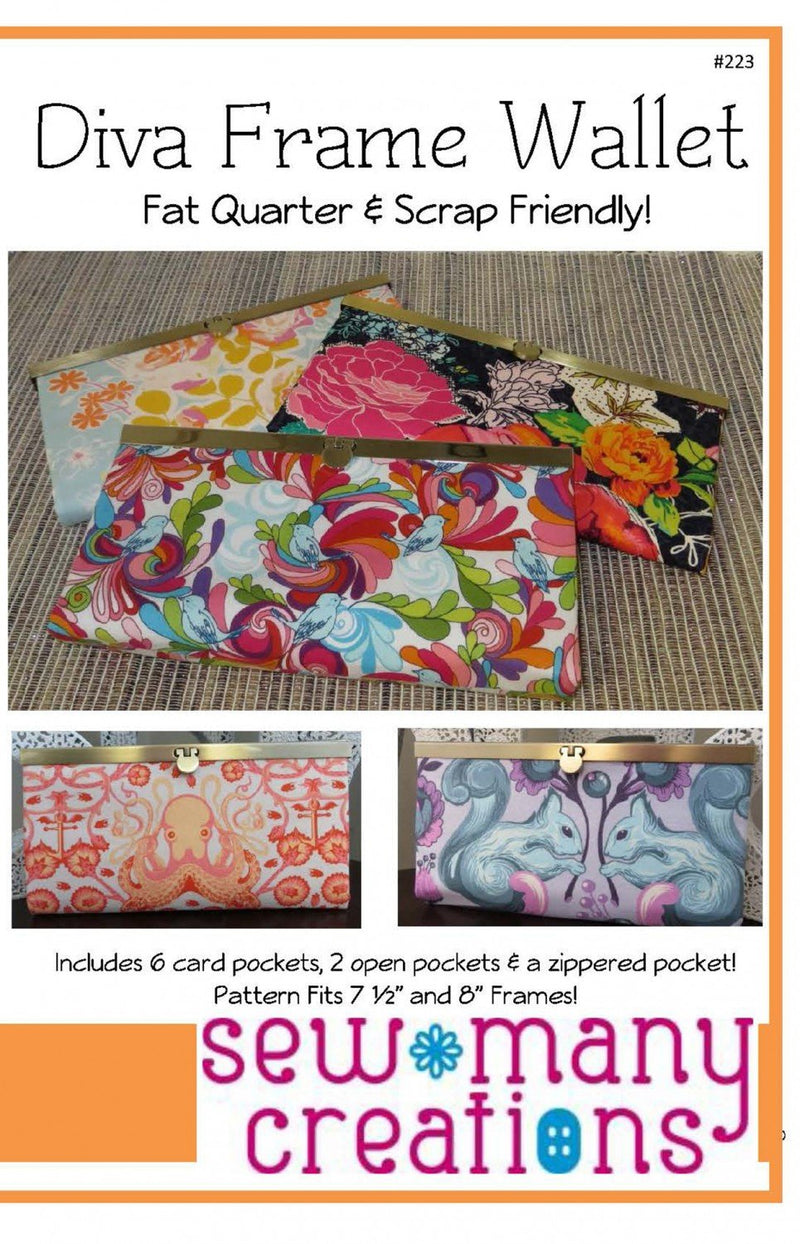 Sew Many Creations Diva Frame Wallet Clutch Pattern