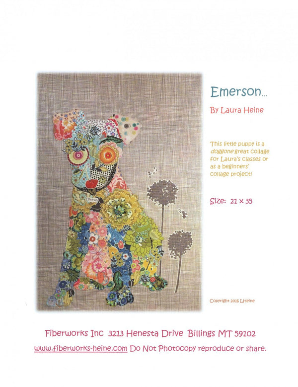 Emerson Puppy Collage Wall Hanging Quilt Pattern by Fiberworks