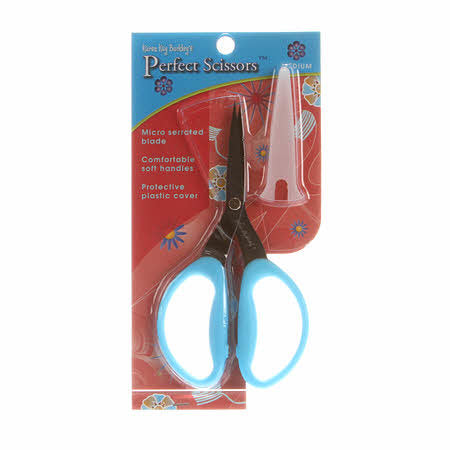 Karen Kay Buckley Perfect Scissors Blue Handle Medium 6 inches