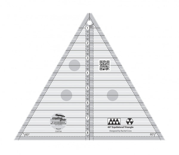 Creative Grids 60 Degree Triangle Ruler 8.5 Inches